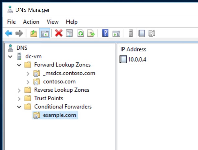 Configuring Conditional Forwarding in DNS Server