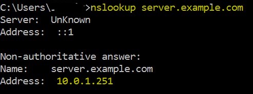 Testing DNS Resolution with nslookup