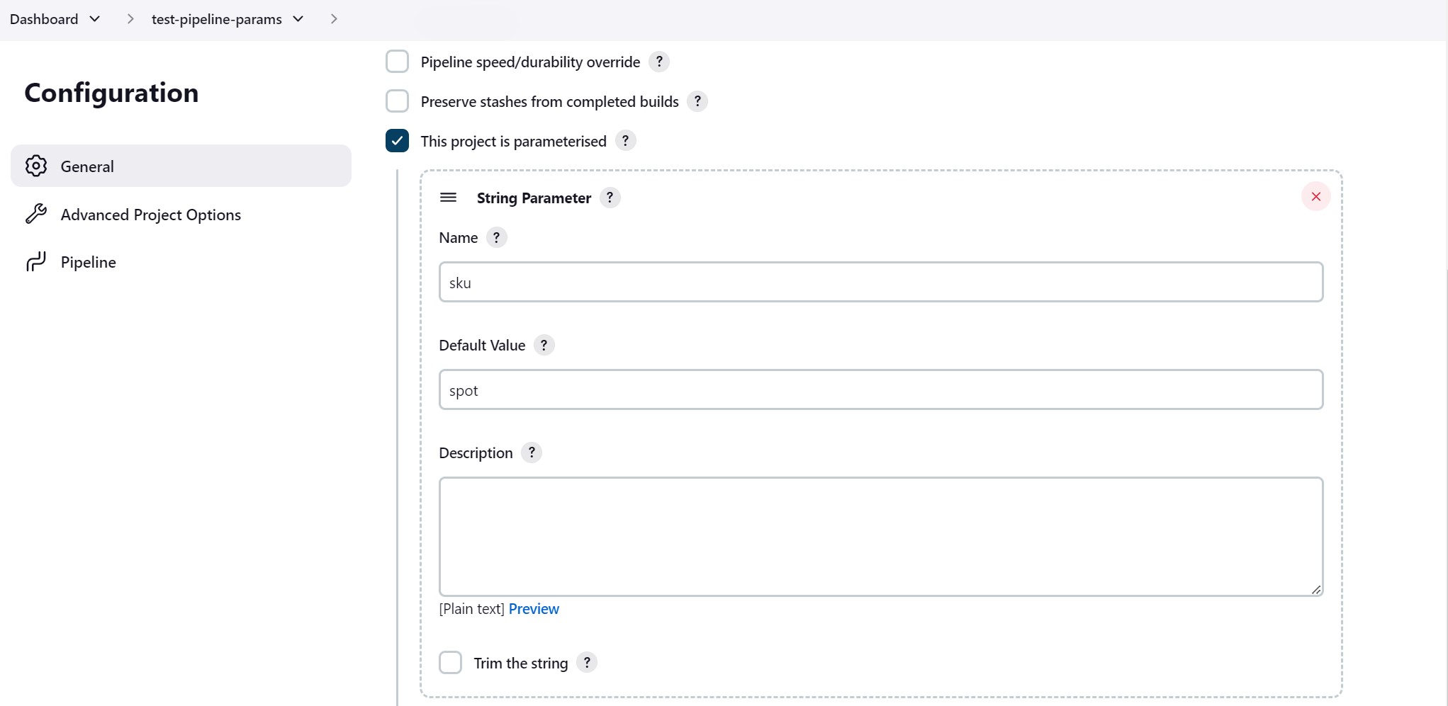 Jenkins Pipeline Parameters